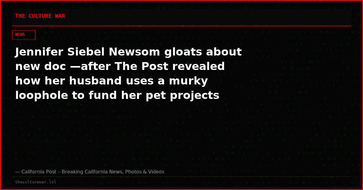 Jennifer Siebel Newsom gloats about new doc —after The Post revealed how her husband uses a murky loophole to fund her pet projects