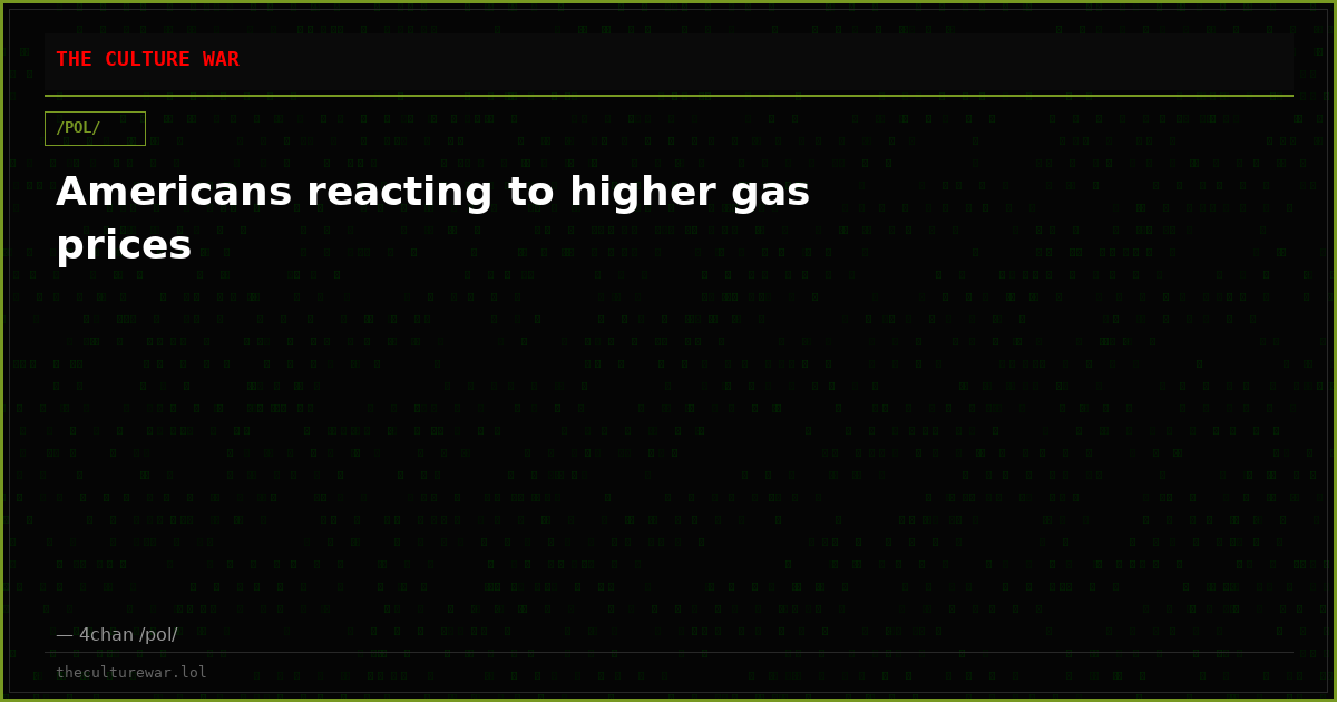 Americans reacting to higher gas prices