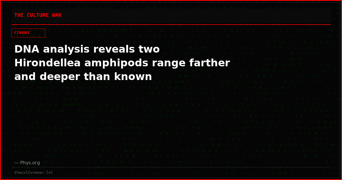 DNA analysis reveals two Hirondellea amphipods range farther and deeper than known
