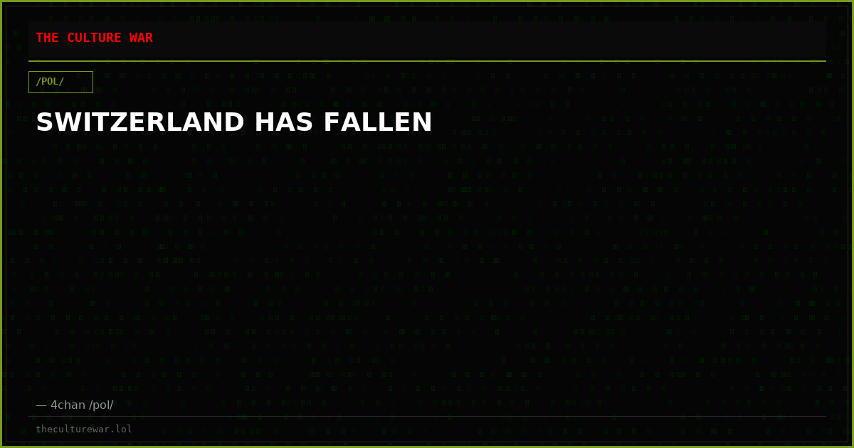 SWITZERLAND HAS FALLEN