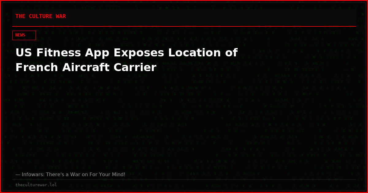 US Fitness App Exposes Location of French Aircraft Carrier