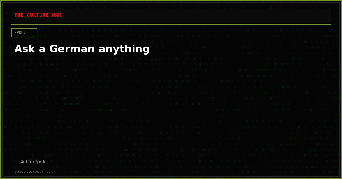 Ask a German anything