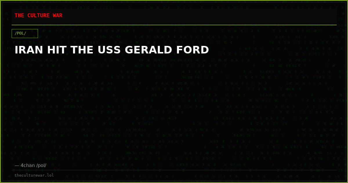 IRAN HIT THE USS GERALD FORD