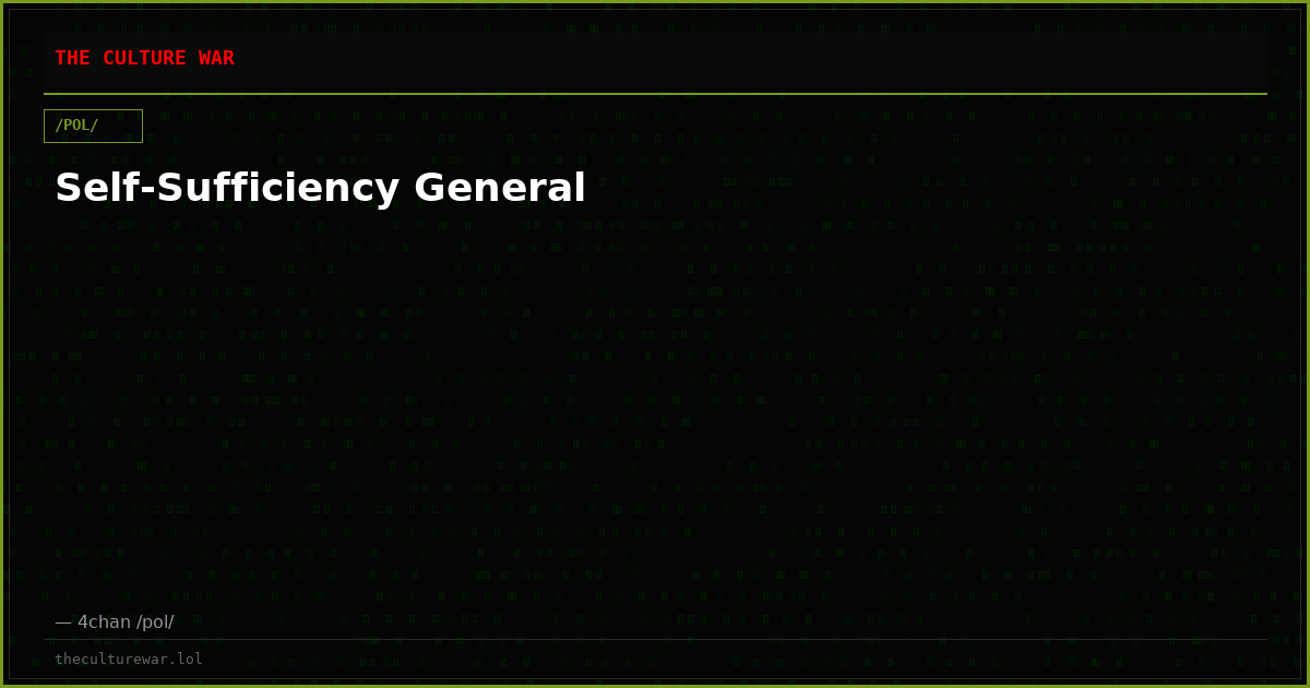 Self-Sufficiency General