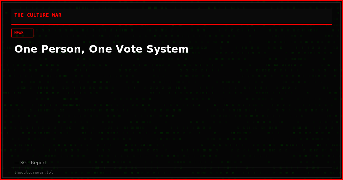 One Person, One Vote System