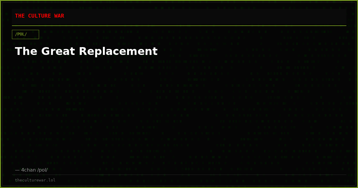 The Great Replacement