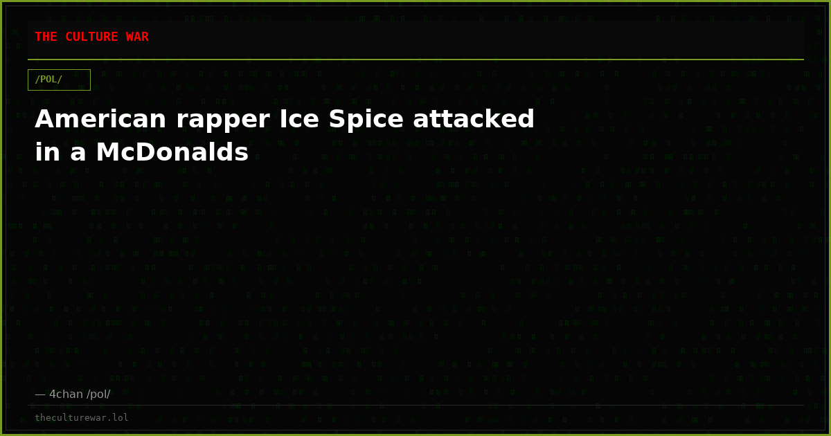 American rapper Ice Spice attacked in a McDonalds