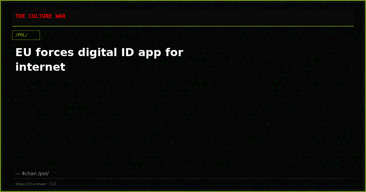 EU forces digital ID app for internet