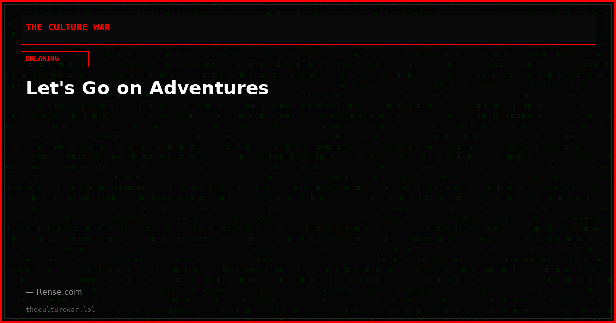 Let's Go on Adventures