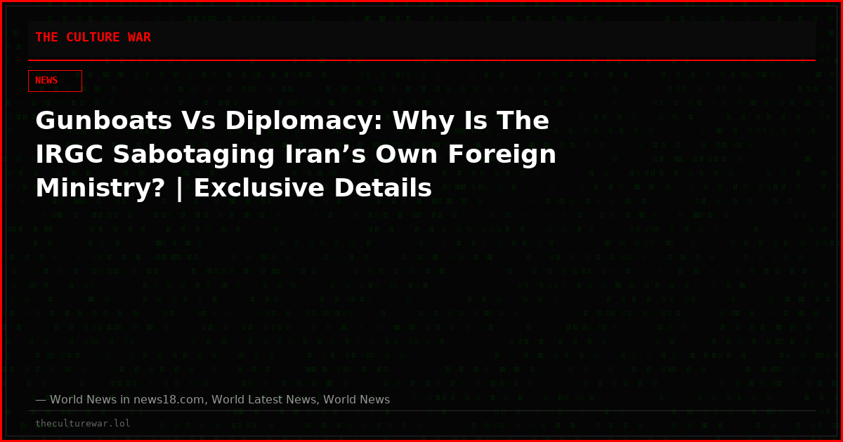 Gunboats Vs Diplomacy: Why Is The IRGC Sabotaging Iran’s Own Foreign Ministry? | Exclusive Details