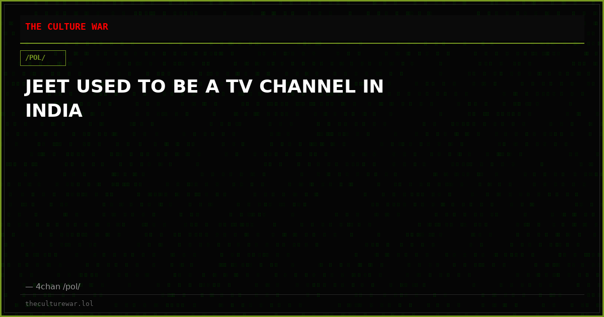 JEET USED TO BE A TV CHANNEL IN INDIA