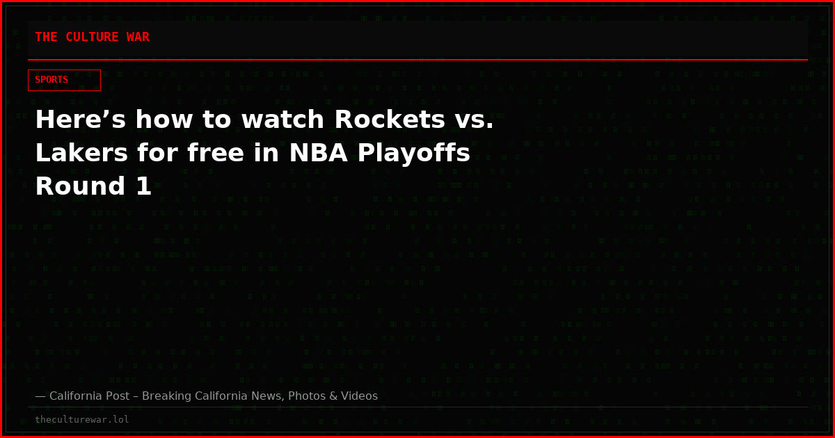 Here’s how to watch Rockets vs. Lakers for free in NBA Playoffs Round 1