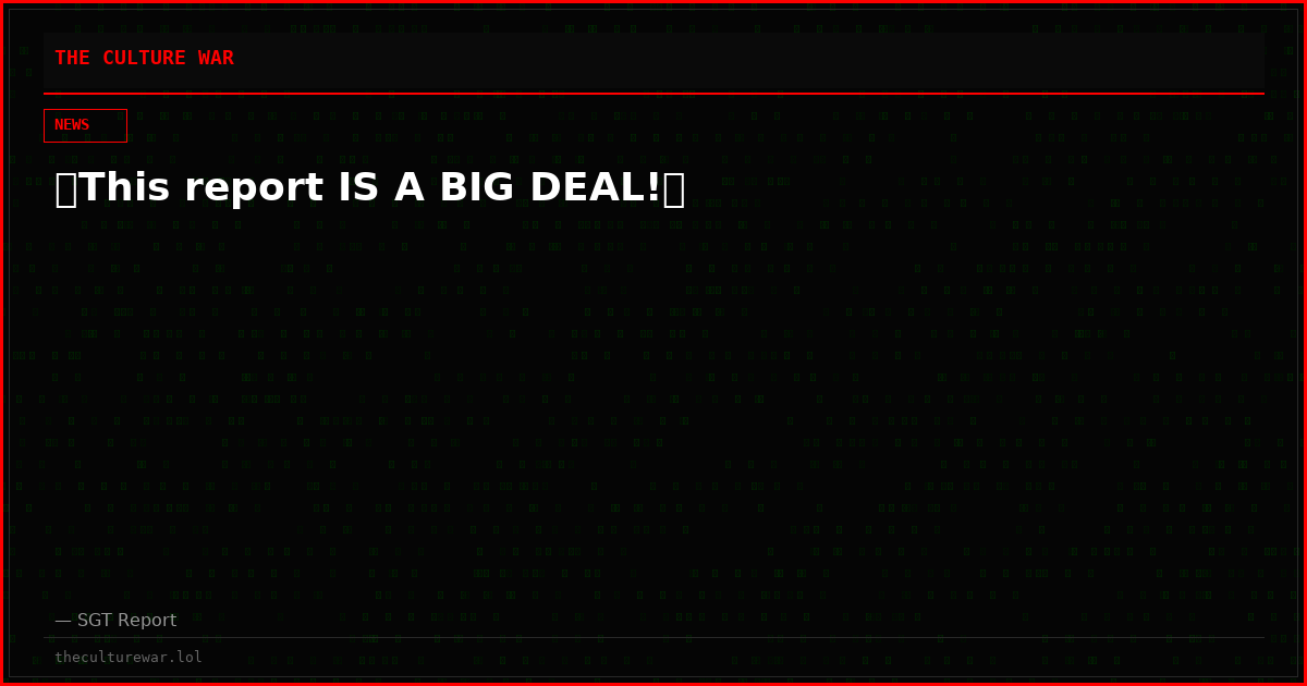 🔥This report IS A BIG DEAL!🔥