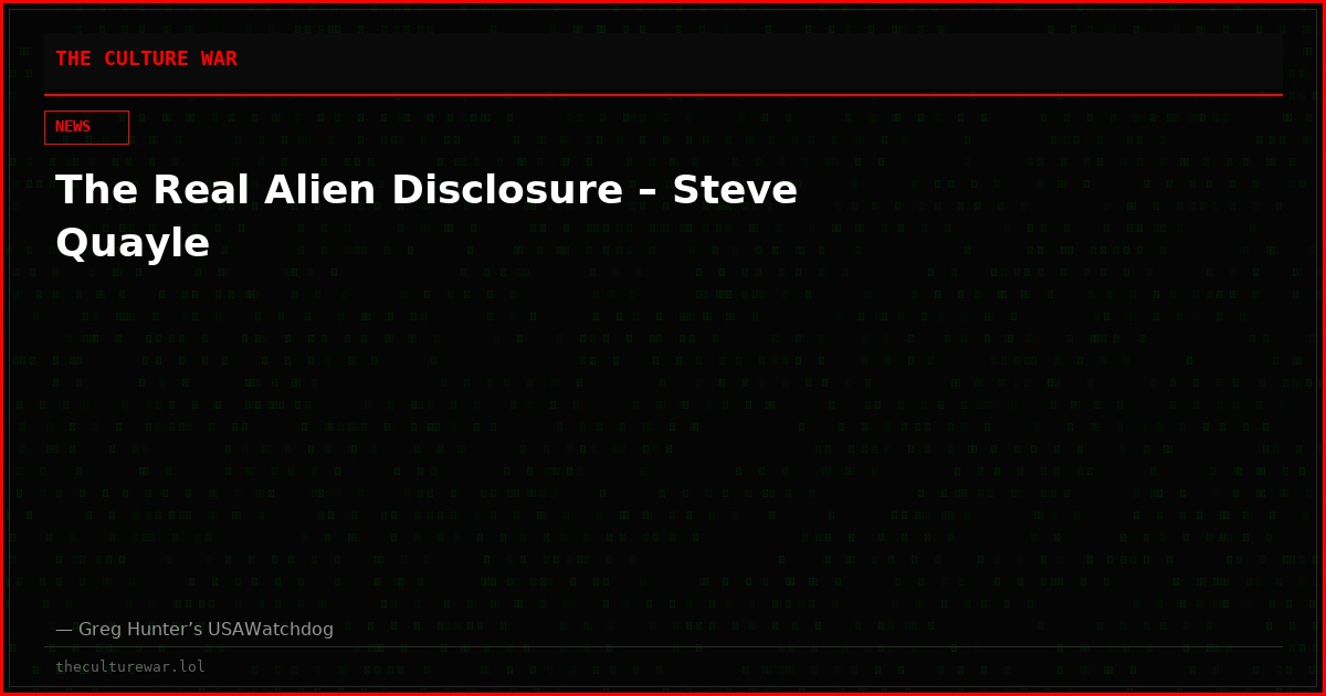 The Real Alien Disclosure – Steve Quayle