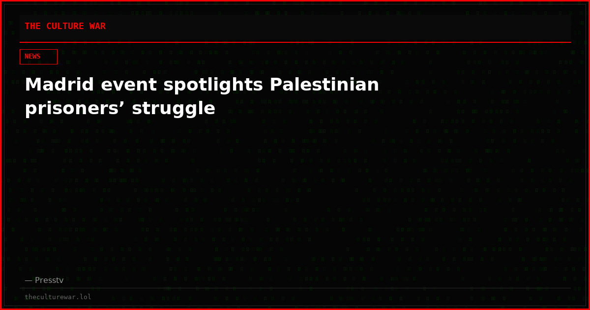 Madrid event spotlights Palestinian prisoners’ struggle