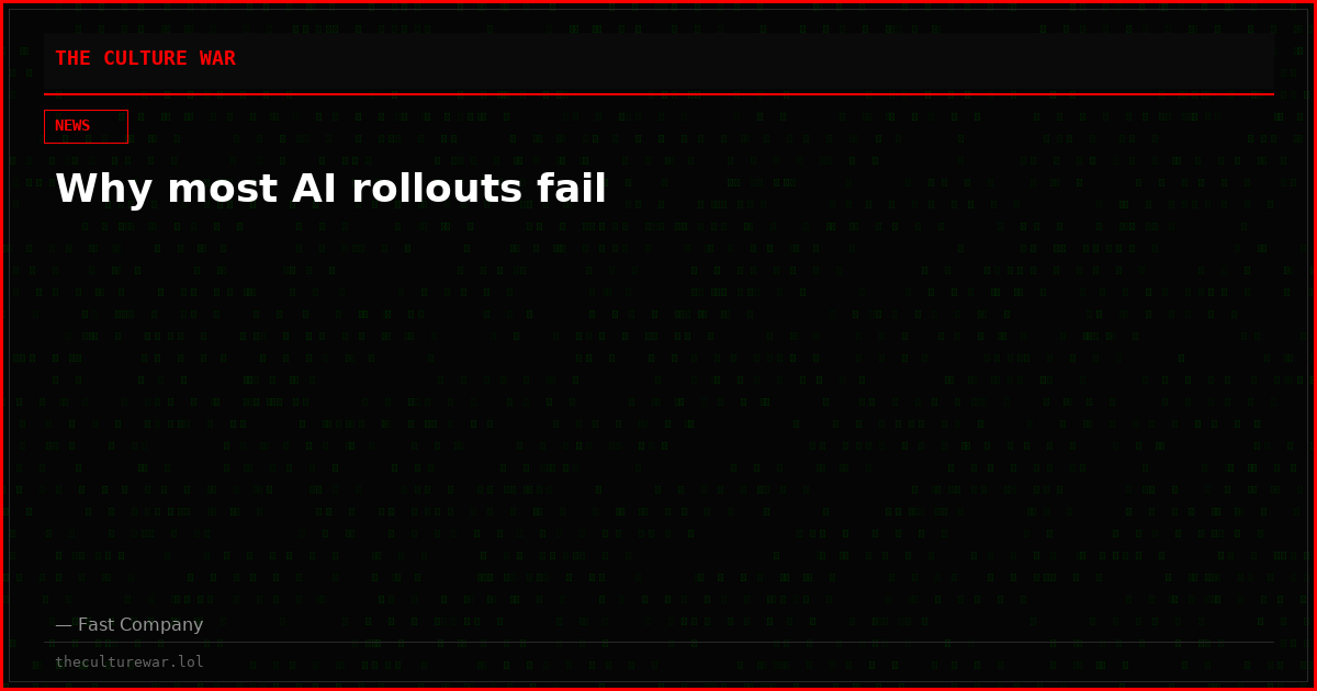 Why most AI rollouts fail
