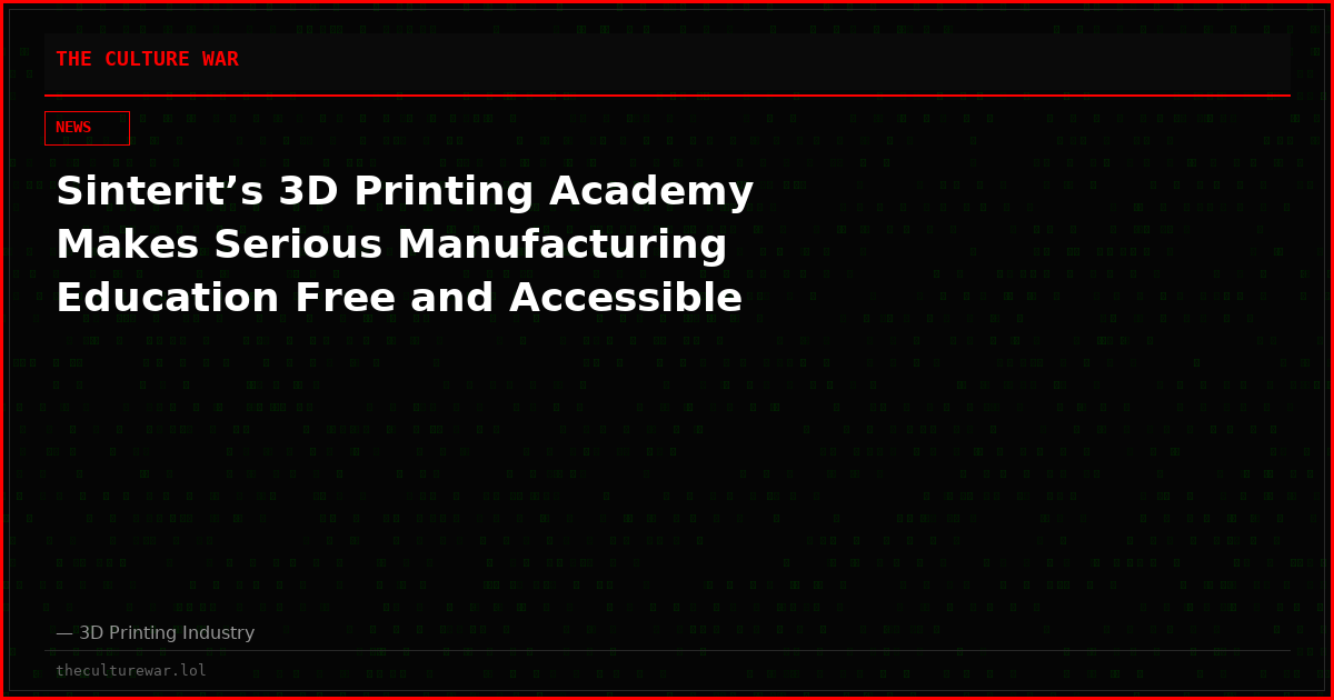 Sinterit’s 3D Printing Academy Makes Serious Manufacturing Education Free and Accessible