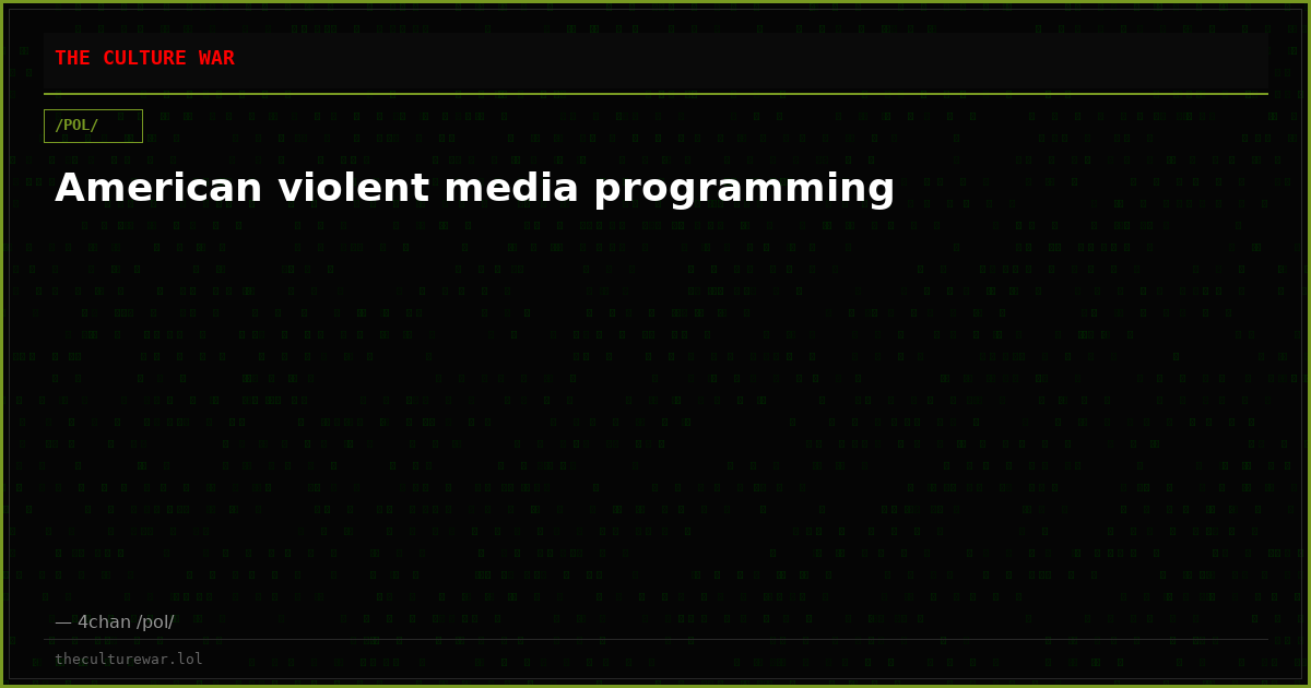 American violent media programming