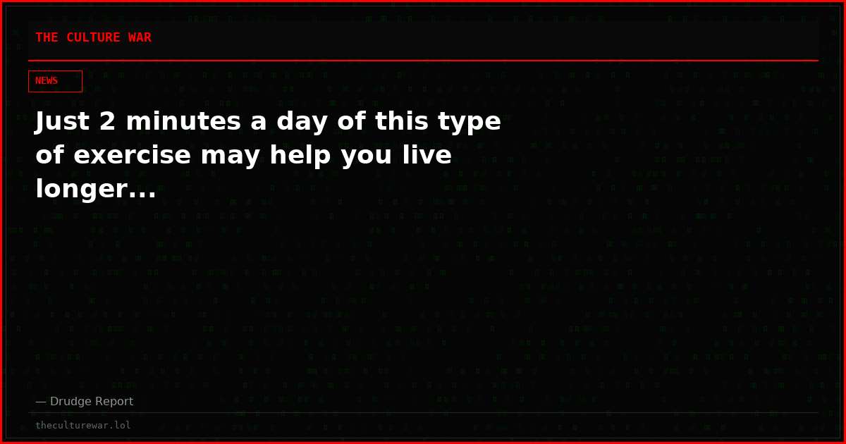 Just 2 minutes a day of this type of exercise may help you live longer...