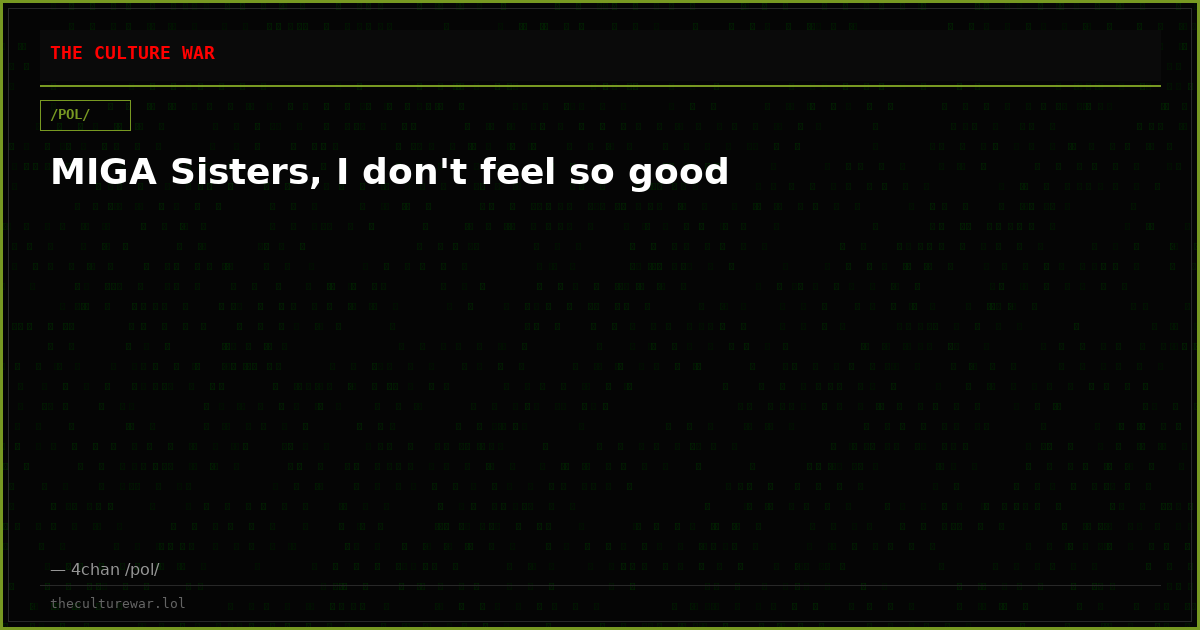 MIGA Sisters, I don't feel so good