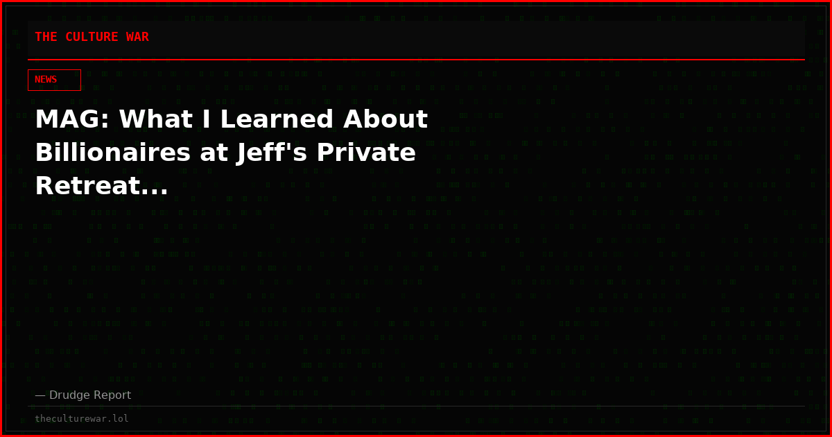 MAG: What I Learned About Billionaires at Jeff's Private Retreat...
