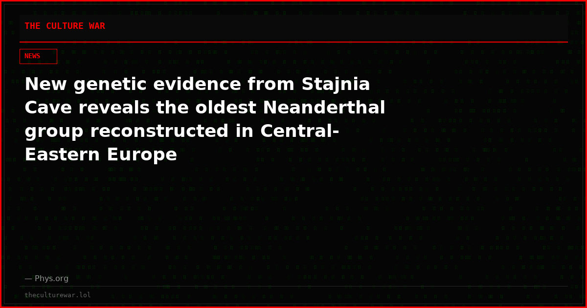 New genetic evidence from Stajnia Cave reveals the oldest Neanderthal group reconstructed in Central-Eastern Europe