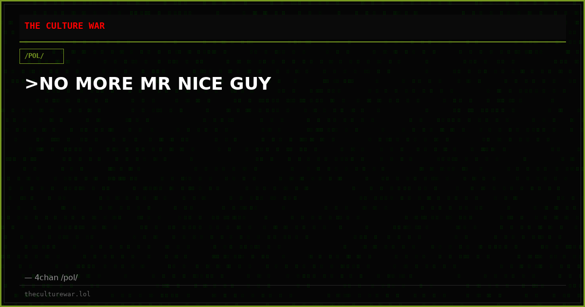 >NO MORE MR NICE GUY