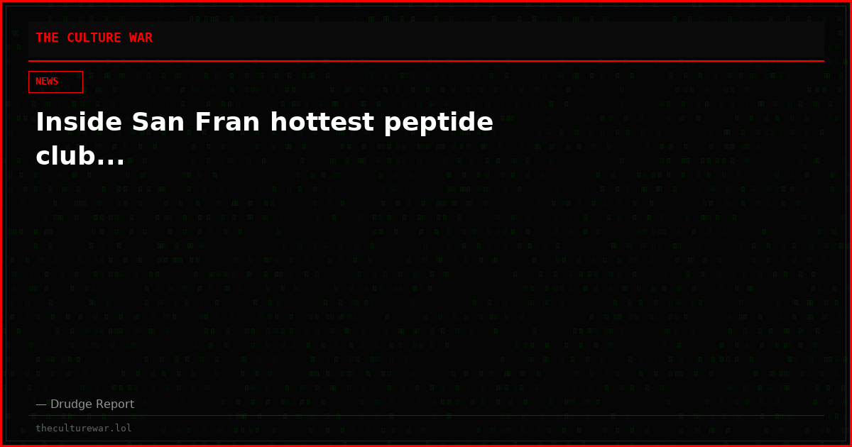 Inside San Fran hottest peptide club...