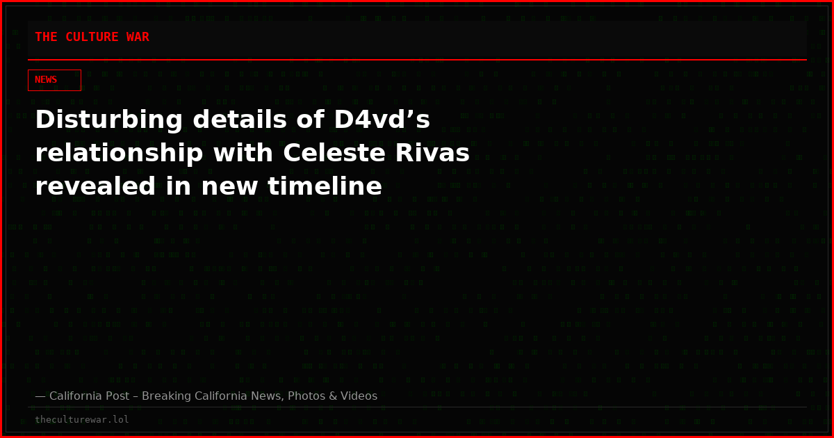 Disturbing details of D4vd’s relationship with Celeste Rivas revealed in new timeline