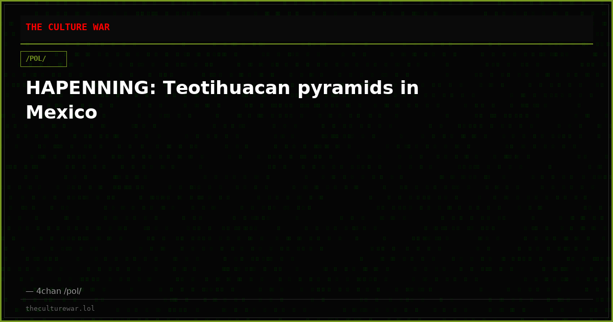 HAPENNING: Teotihuacan pyramids in Mexico