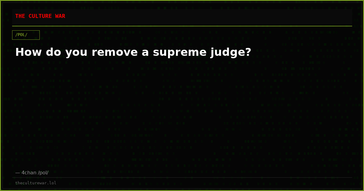 How do you remove a supreme judge?