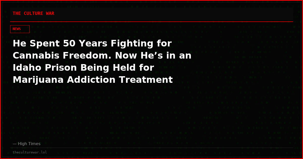 He Spent 50 Years Fighting for Cannabis Freedom. Now He’s in an Idaho Prison Being Held for Marijuana Addiction Treatment