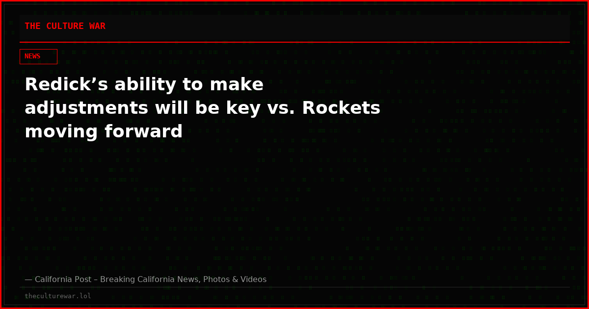 Redick’s ability to make adjustments will be key vs. Rockets moving forward