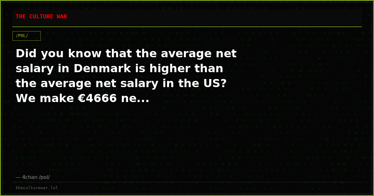Did you know that the average net salary in Denmark is higher than the average net salary in the US? We make €4666 ne...