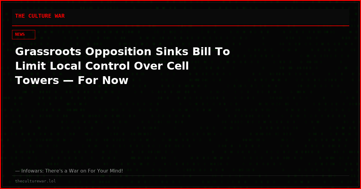 Grassroots Opposition Sinks Bill To Limit Local Control Over Cell Towers — For Now