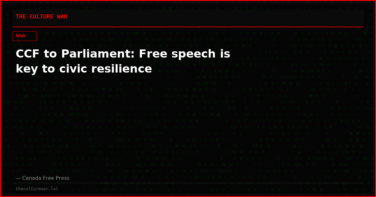 CCF to Parliament: Free speech is key to civic resilience