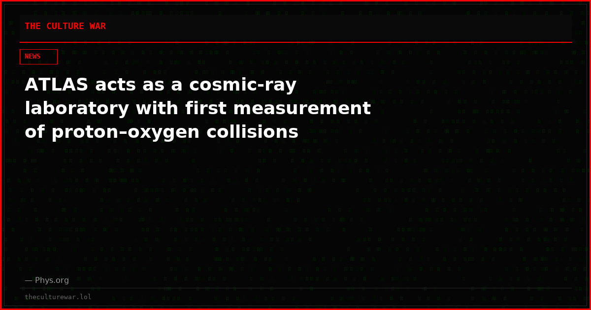 ATLAS acts as a cosmic-ray laboratory with first measurement of proton–oxygen collisions