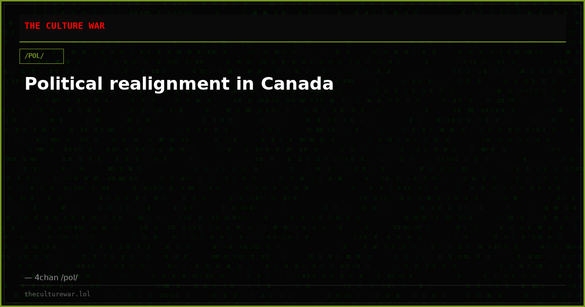 Political realignment in Canada