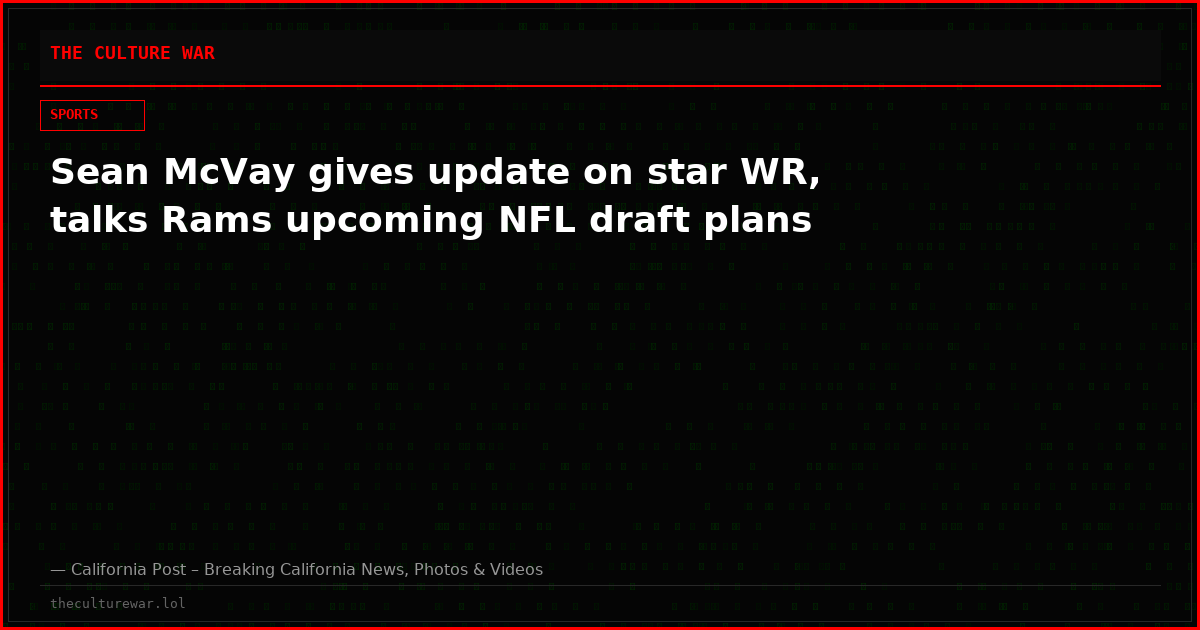 Sean McVay gives update on star WR, talks Rams upcoming NFL draft plans