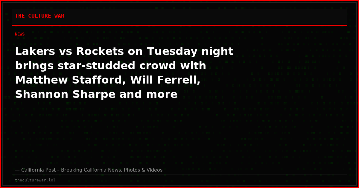 Lakers vs Rockets on Tuesday night brings star-studded crowd with Matthew Stafford, Will Ferrell, Shannon Sharpe and more