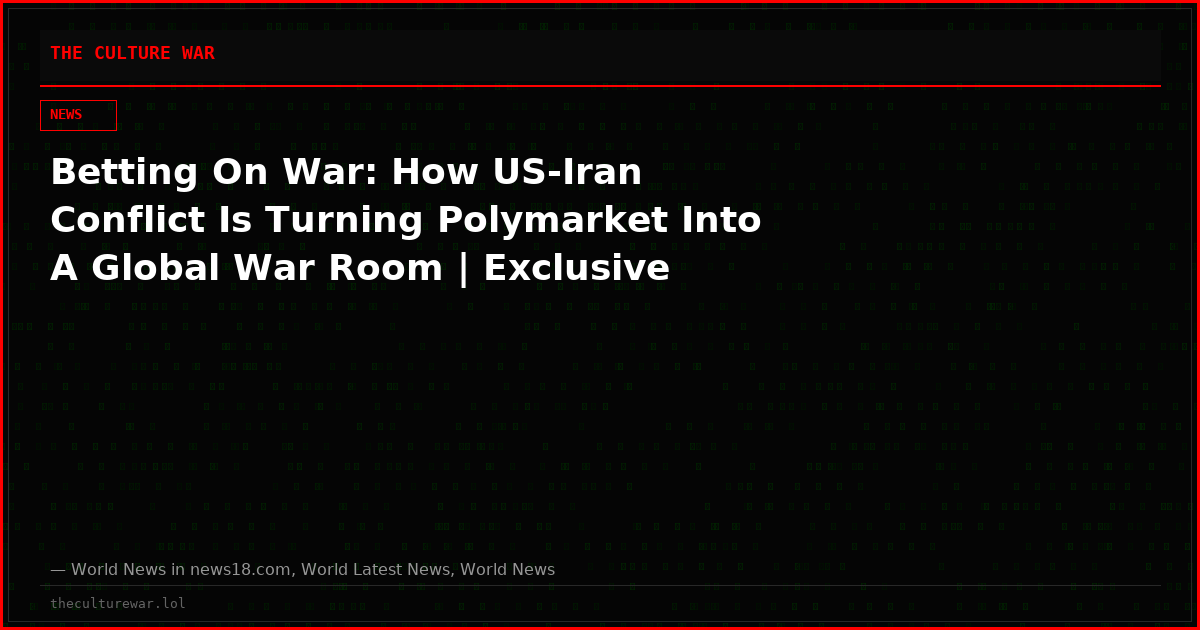 Betting On War: How US-Iran Conflict Is Turning Polymarket Into A Global War Room | Exclusive