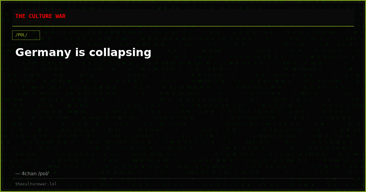 Germany is collapsing