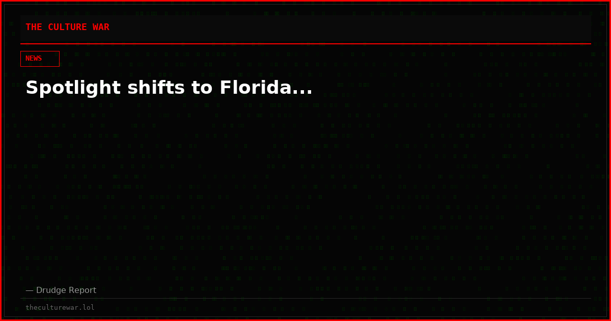 Spotlight shifts to Florida...