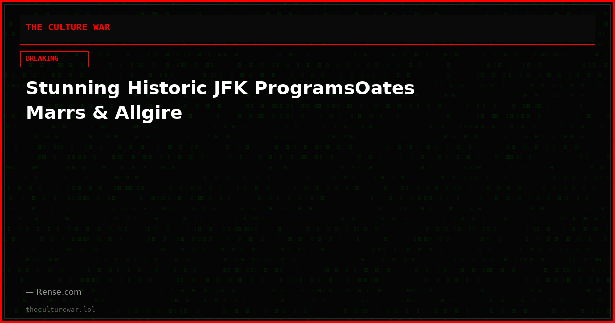 Stunning Historic JFK ProgramsOates Marrs & Allgire