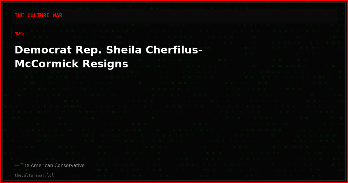 Democrat Rep. Sheila Cherfilus-McCormick Resigns
