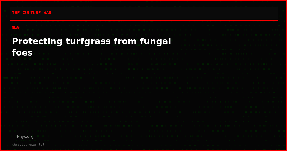 Protecting turfgrass from fungal foes
