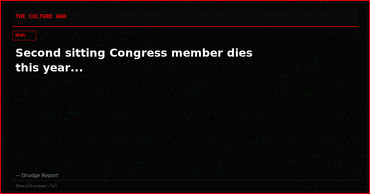 Second sitting Congress member dies this year...