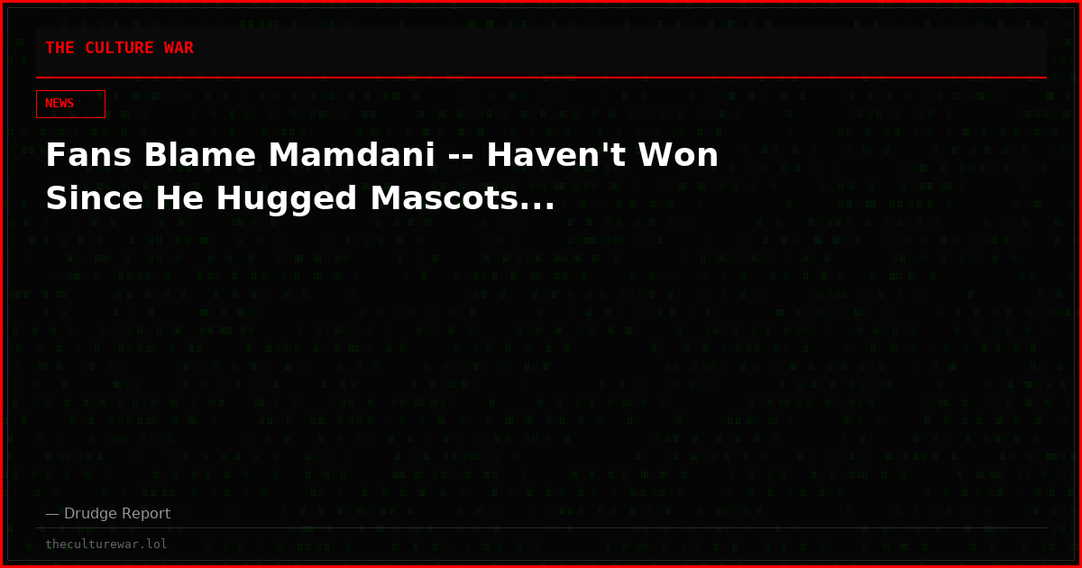 Fans Blame Mamdani -- Haven't Won Since He Hugged Mascots...
