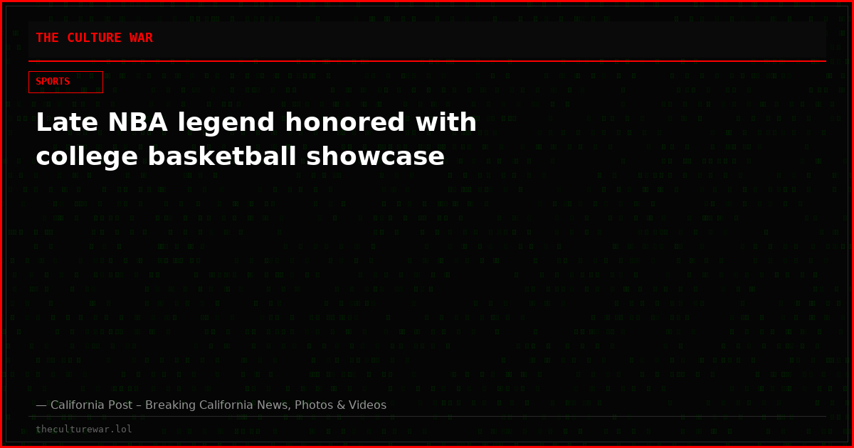 Late NBA legend honored with college basketball showcase
