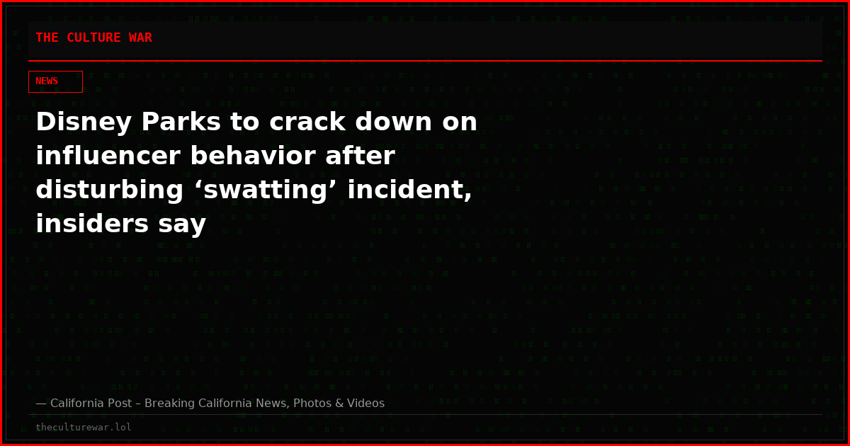 Disney Parks to crack down on influencer behavior after disturbing ‘swatting’ incident, insiders say